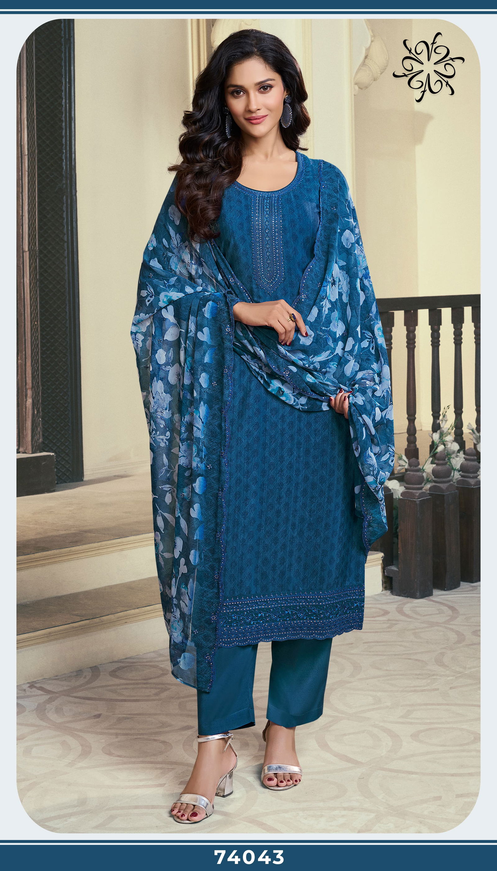 Silkina Royal Crepe 47 By Vinay Embroidery Designer Salwar Kameez Online Wholesale